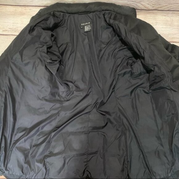 Searle Black Goose Down Coat Size 6 - Picture 5 of 12